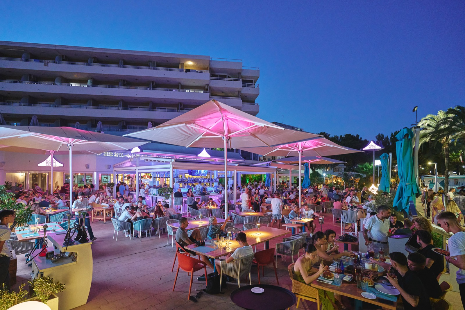 Bondi Beach at night on the Magaluf promenade
